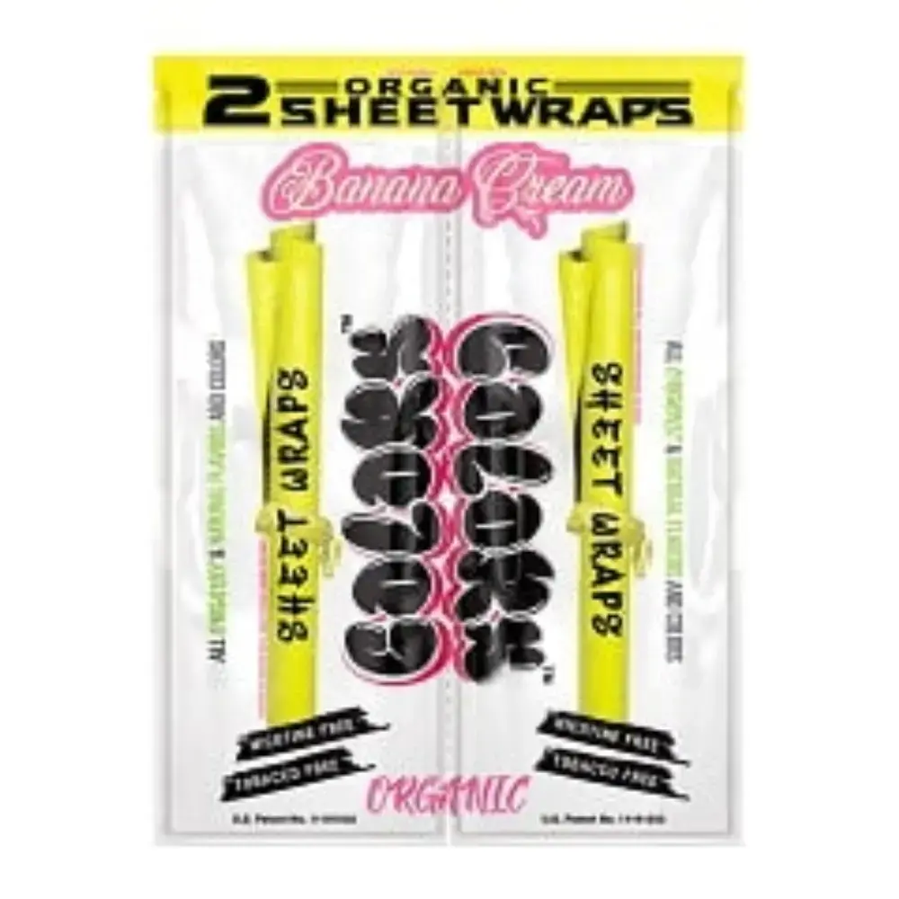 [Q-3031-02] ORGANIC COLOR SHEET WRAPS 2PK POUCH 25CT DISPLAY BOX (Banana Cream)