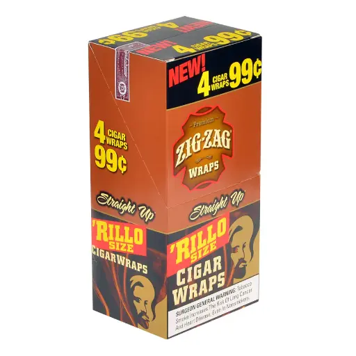 [Q-4202-01] ZIG ZAG RILLO SIZE CIGAR WRAPS 4 FOR $.99 (Straight Up)