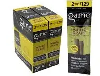 [Q-2058-12] GAME CIGARILLOS 2/$1.29 (White Grape)