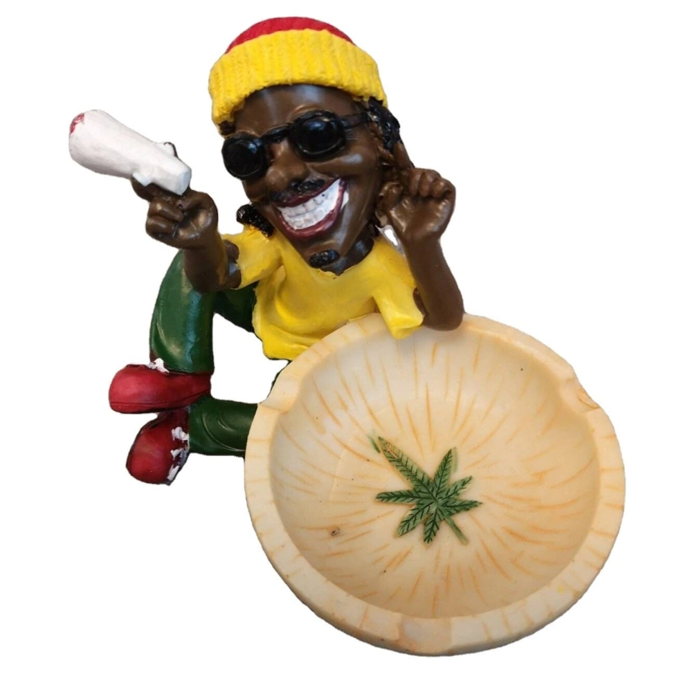 [Q-1003-11] 10CM RESIN ASHTRAY BOB MARLEY  (Design 11)