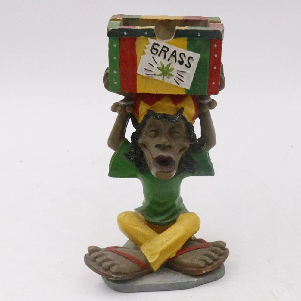 [Q-1003-14] 10CM RESIN ASHTRAY BOB MARLEY  (Design 14)