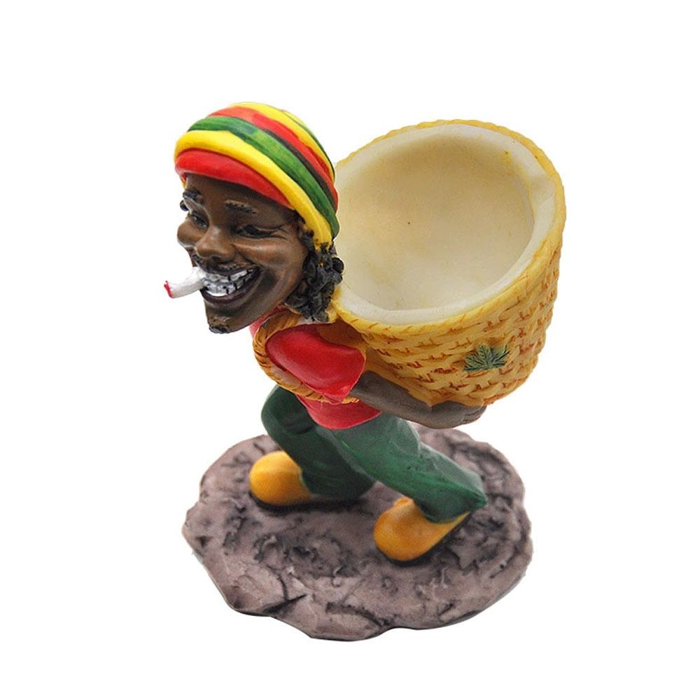 [Q-1003-02] 10CM RESIN ASHTRAY BOB MARLEY  (Design 2)