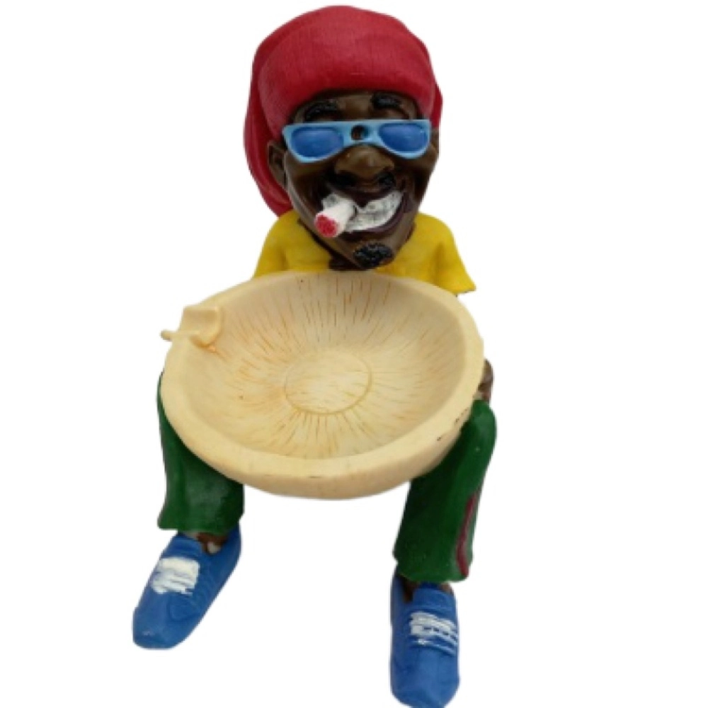 [Q-1003-19] 10CM RESIN ASHTRAY BOB MARLEY  (Design 20)