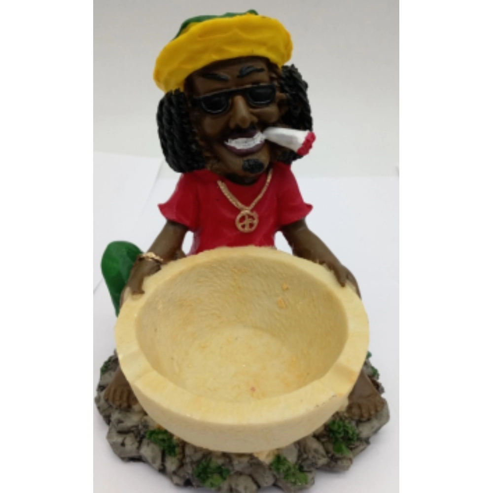 [Q-1003-21] 10CM RESIN ASHTRAY BOB MARLEY  (Design 22)