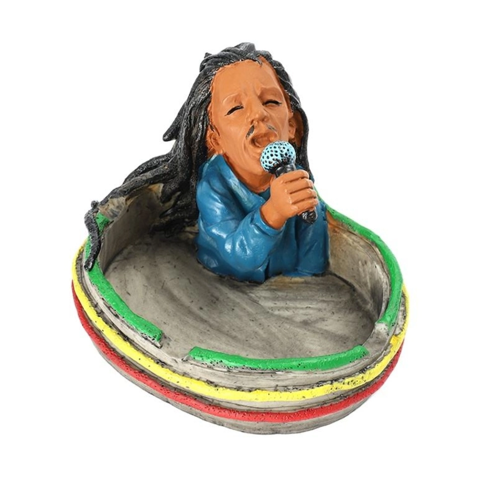 [Q-1003-23] 10CM RESIN ASHTRAY BOB MARLEY  (Design 24)