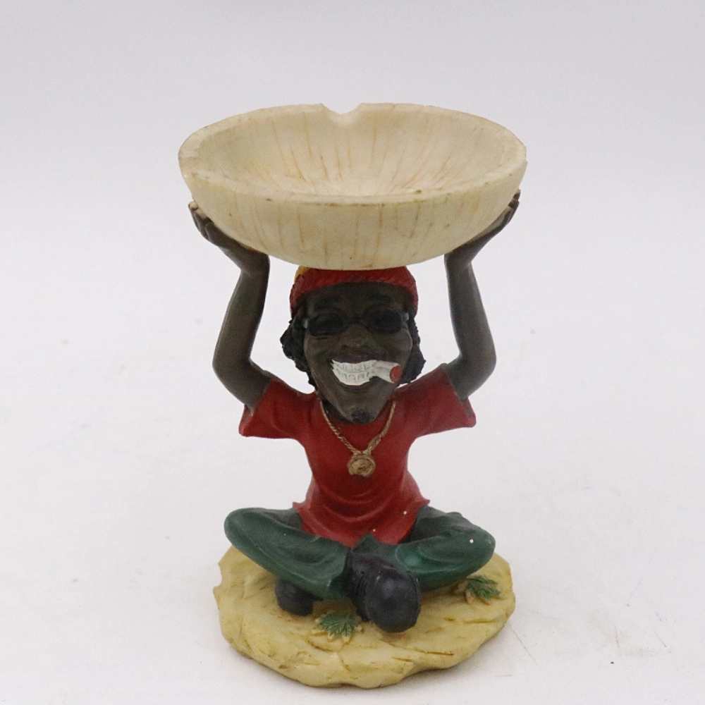 [Q-1003_03] 10CM RESIN ASHTRAY BOB MARLEY  (Design 3)