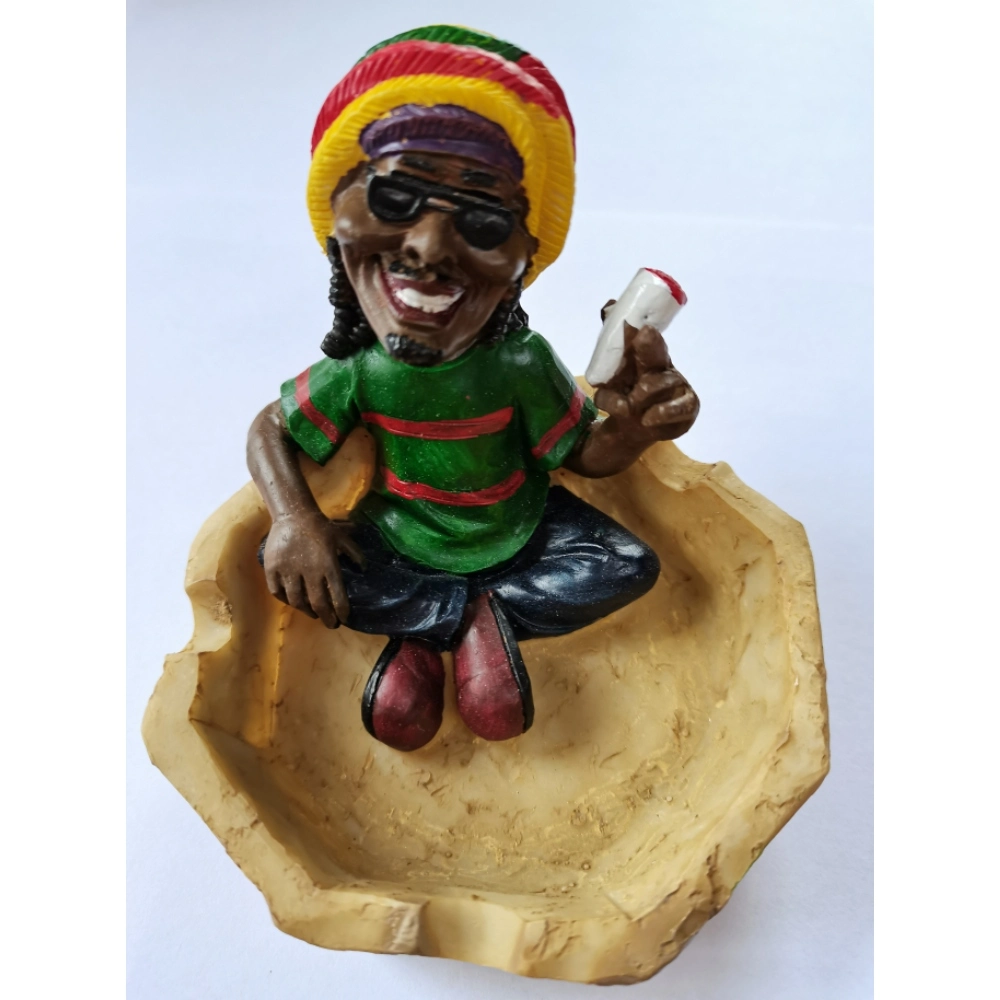 [Q-1003-29] 10CM RESIN ASHTRAY BOB MARLEY  (Design 30)