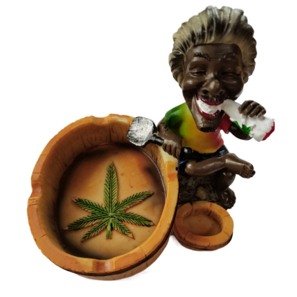 [Q-1003-30] 10CM RESIN ASHTRAY BOB MARLEY  (Design 31)