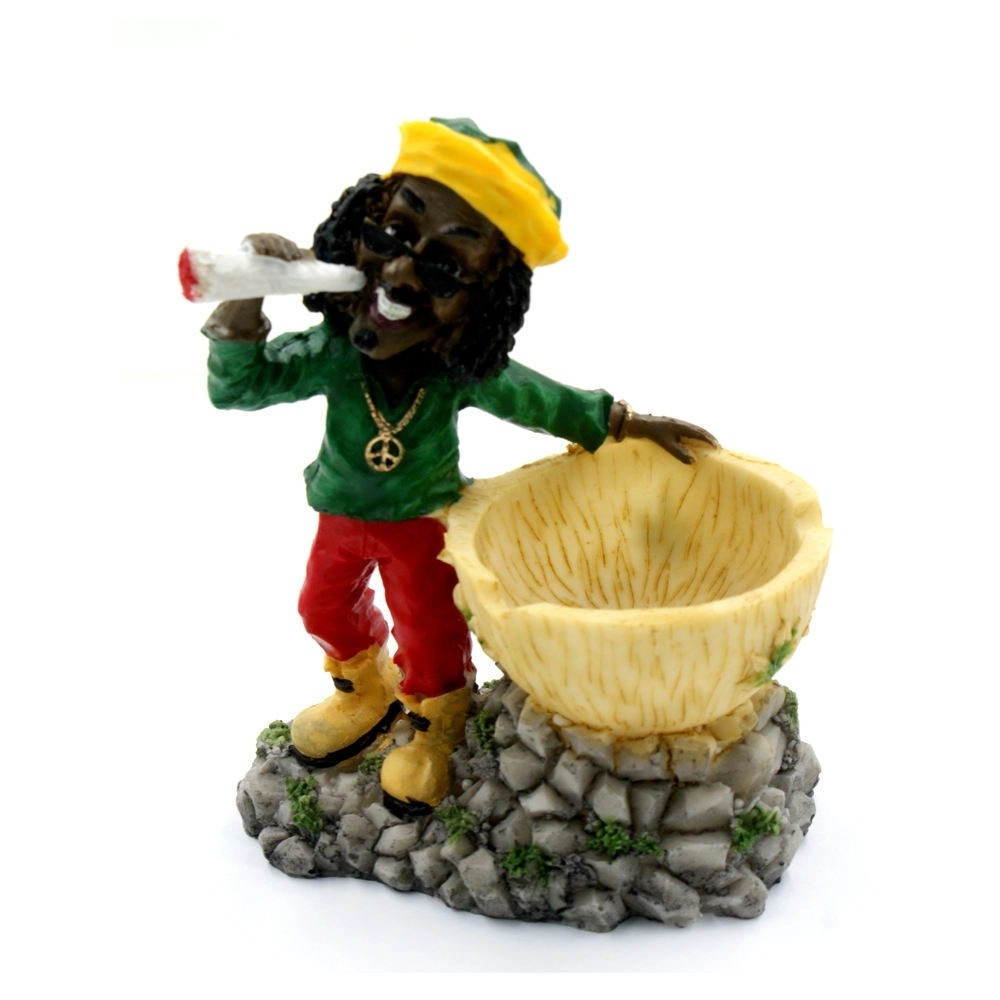 [Q-1003-05] 10CM RESIN ASHTRAY BOB MARLEY  (Design 5)