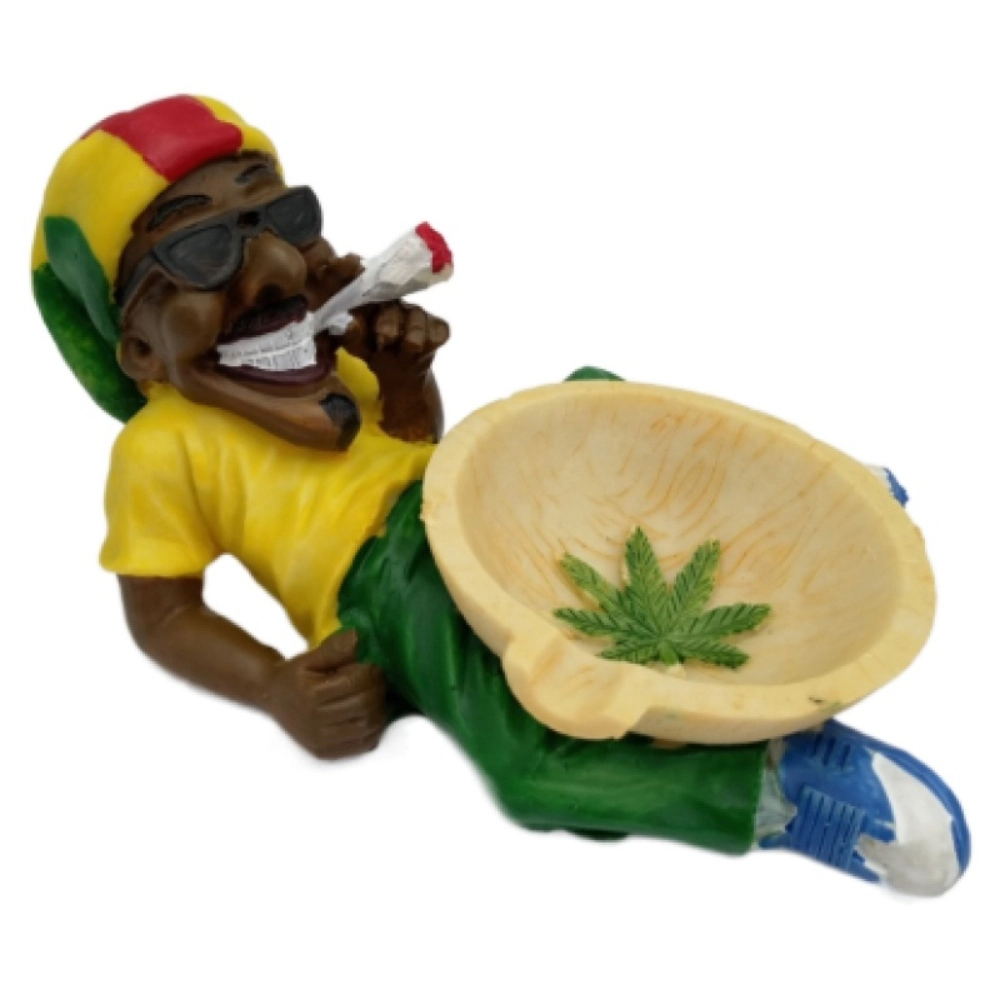 [Q-1003-08] 10CM RESIN ASHTRAY BOB MARLEY  (Design 8)