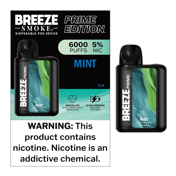 BREEZE PRIME EDITION 6000PUFF 5PK 10ML