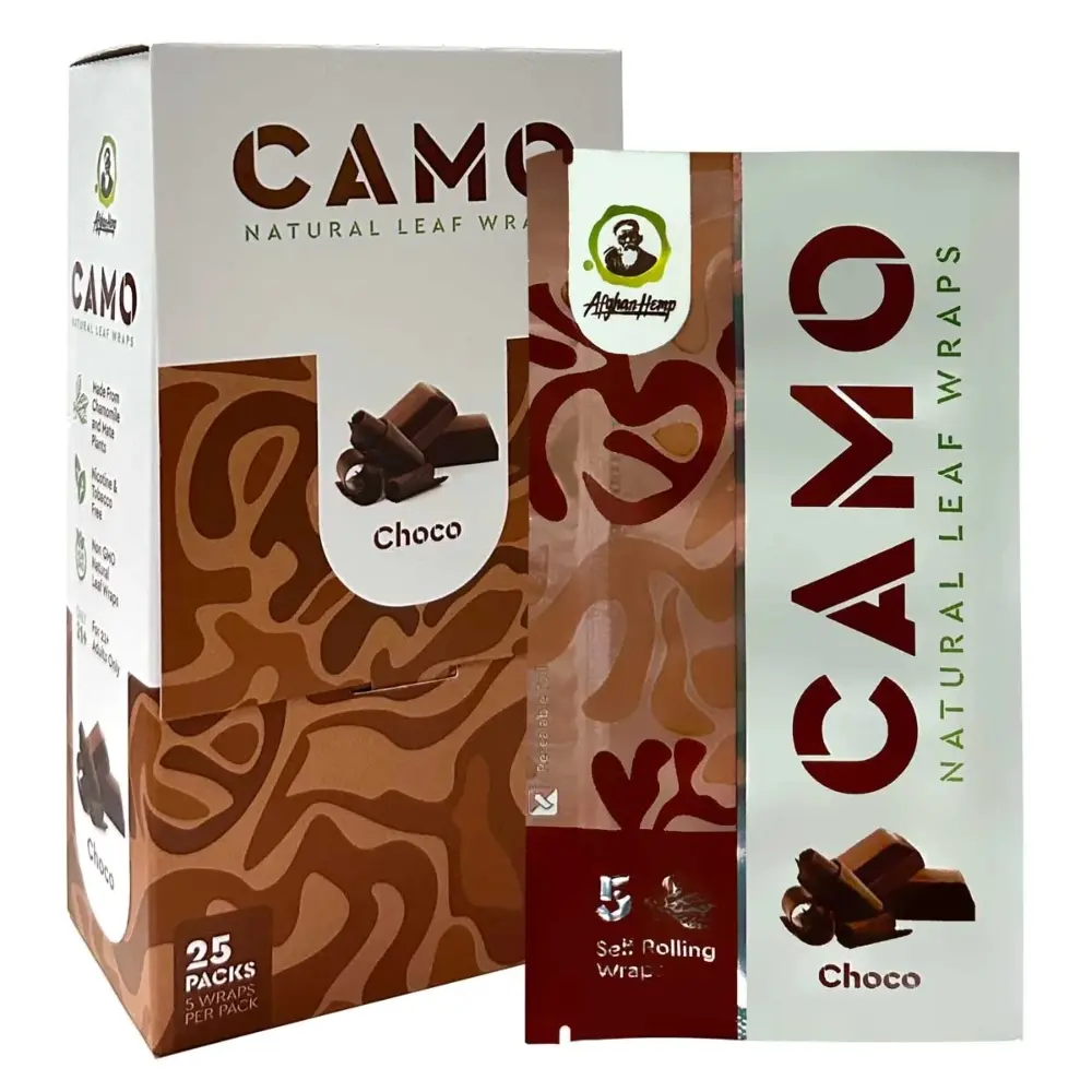 [Q-1544-06] CAMO LEAF WRAP 25/5PK (Choco)