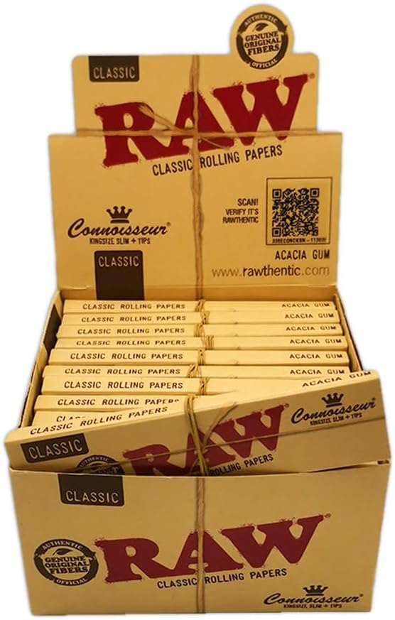 RAW CLASSIC CONNOISSEUR KS SLIM + TIPS 24CT