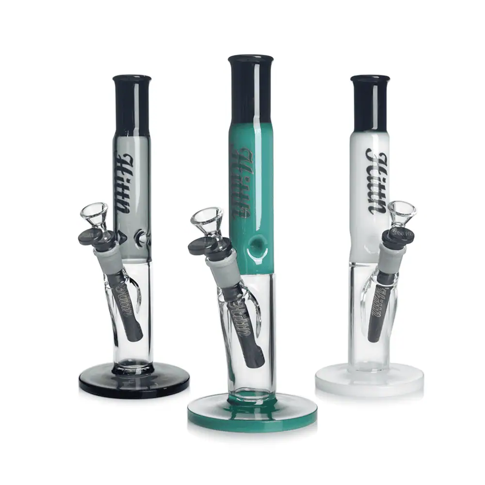 WATERPIPE 12" HITTEN GLASS MILKY COLOR