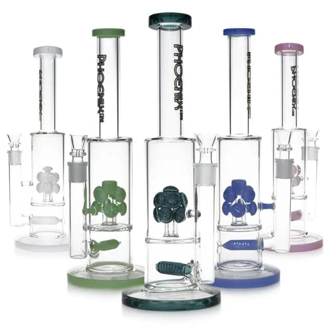 WATERPIPE 13.8" MULTI HOLE PERC MILKY COLORS