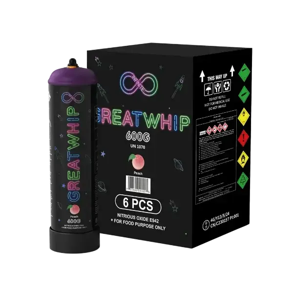 [Q-2298-02] GREAT WHIP INFINITE 0.95L STEEL TANK 6PC (Peach)