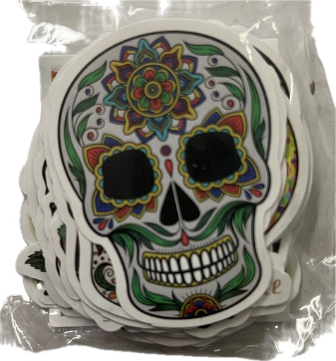 [Q-4231-03] STICKERS 50PCS PACK (COLORED SKULLS STICKER)