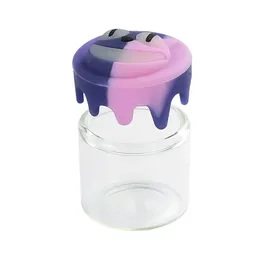 [Q-3380] SILICONE CONTAINER WITH GLASS BASE (BITCOIN SYMBOL)
