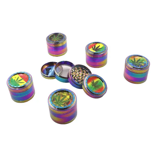 [Q-2321] GRINDER RAINBOW COLOR LEAF  (50MM)