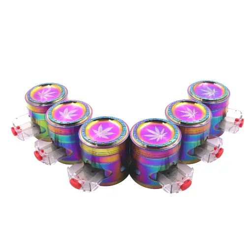 [Q-2330] GRINDER RAINBOW COLOR LEAF  (63MM)
