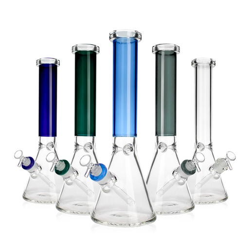 [Q-4657-02] WATERPIPE 14.5" 50*7MM BEAKER (STEM COLORED)