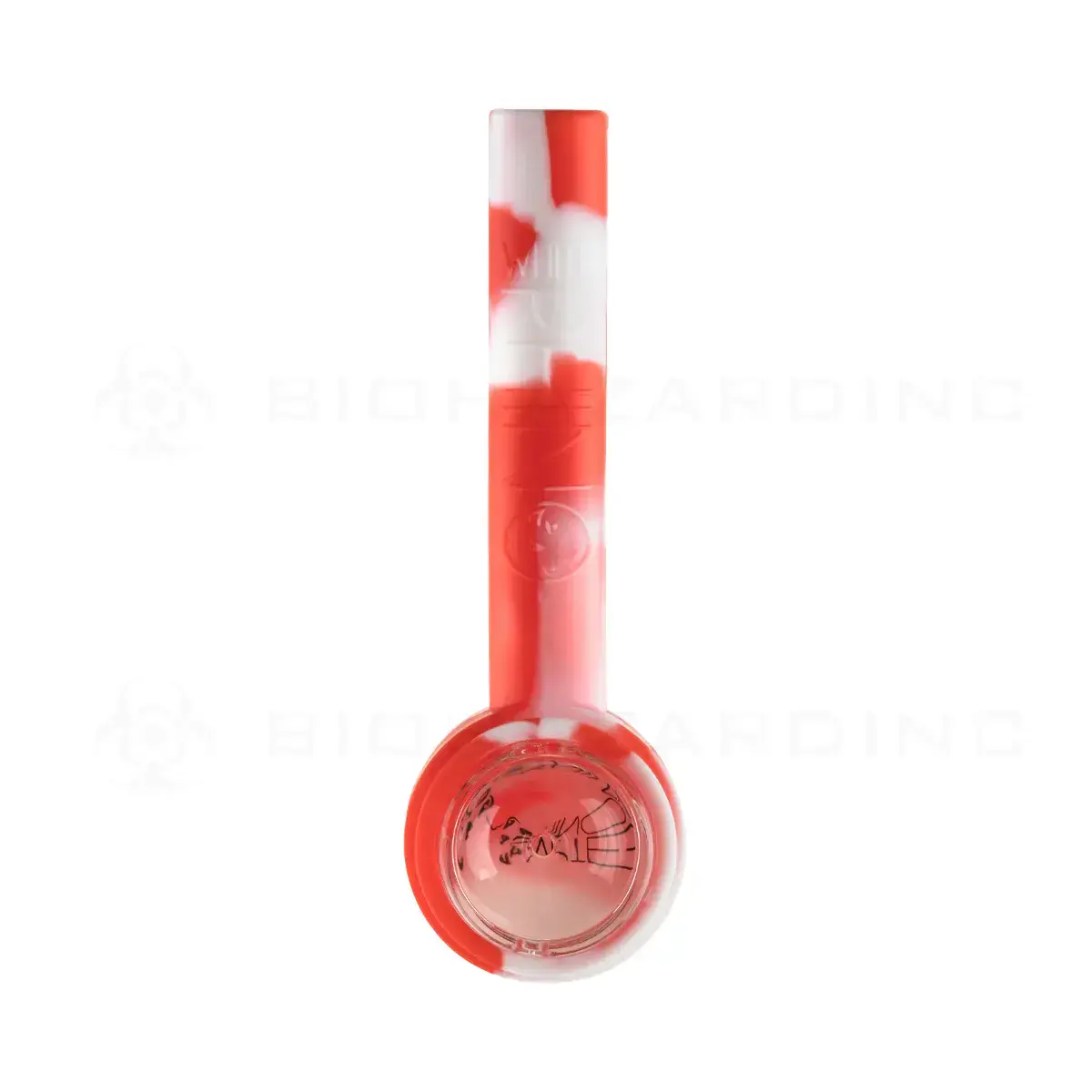 [Q-4685-01] WHITE RHINO FLIP HANDPIPE TO STRAW (RED WHITE)