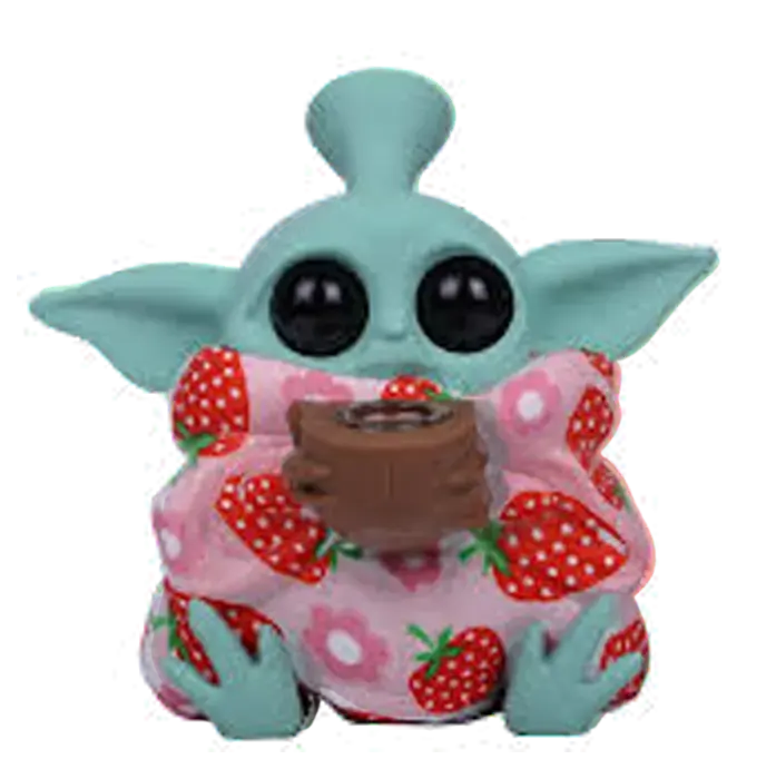 [Q-3362-07] SILICONE BABY YODA - ASSORTED DESIGN (Strawberries)
