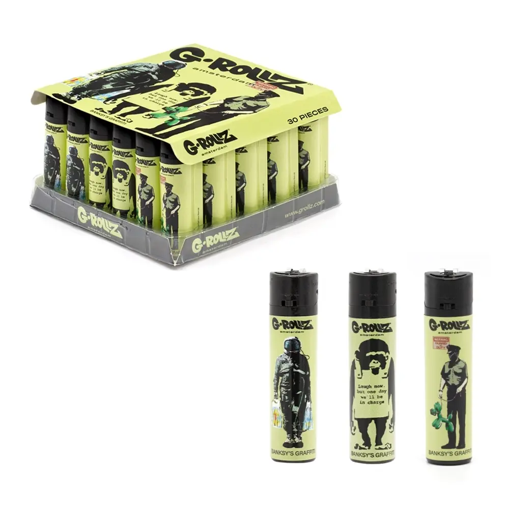 [Q-4360-05] G-Rollz | Banksy's Graffiti Lighters 30pcs in Display (Police Humor)
