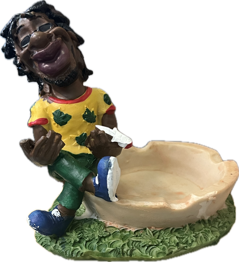 [Q-1003-32] 10CM RESIN ASHTRAY BOB MARLEY  (Design 17)