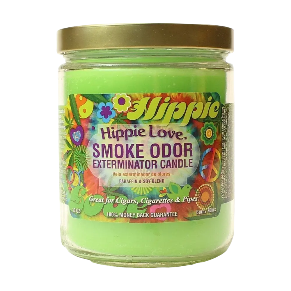 [Q-3568-23] SMOKE ODOR CANDLE 13OZ (Hippie love)