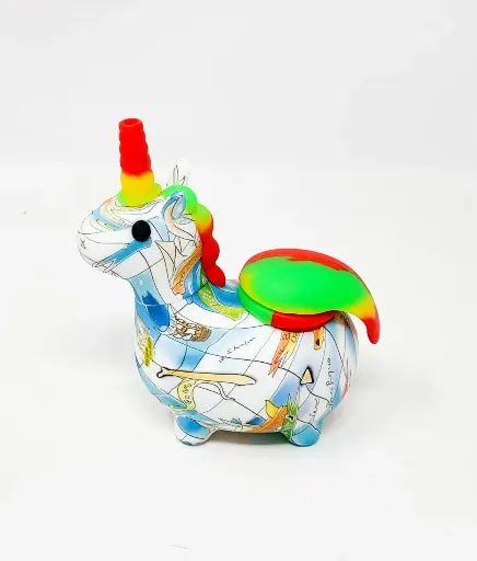 [Q-3421] SILICONE HAND PIPE UNICORN SHAPE