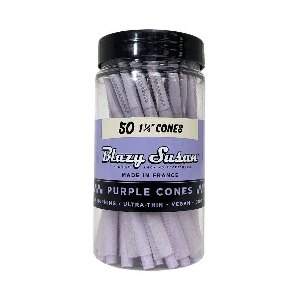 [Q-1418] BLAZY SUSAN PURPLE CONES - 1 1/4 50CT/JAR