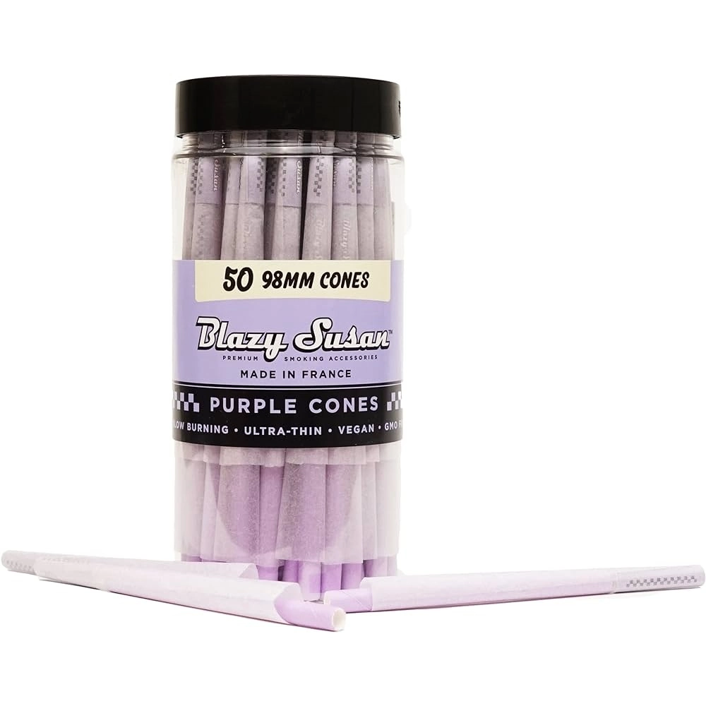[Q-1420] BLAZY SUSAN PURPLE CONES - 98MM 50CT/JAR