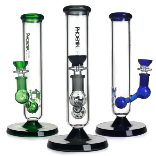 [Q-3958] WATERPIPE 9" COLOR BALL PERC CYLINDER TUBE