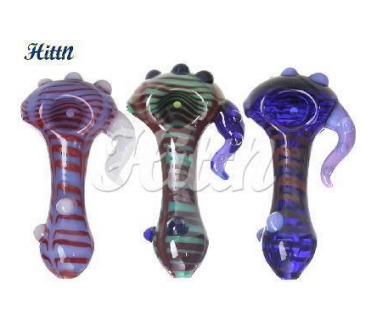 [Q-4435] 4.2 inches American colors hand pipe with Hittn logo mixed colors